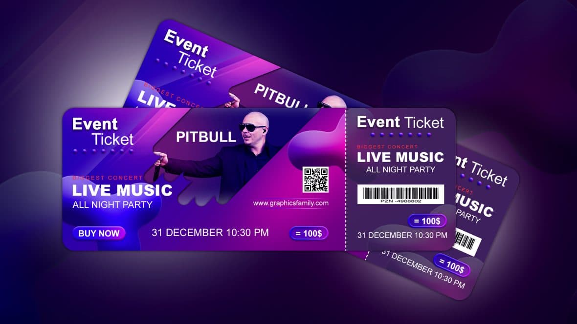 Variable Serialized Ticket Template
